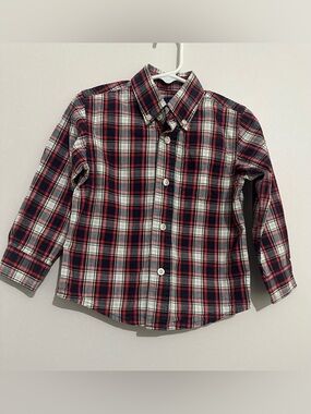J. Khaki Boys Red & Black Plaid Button-Down Shirt